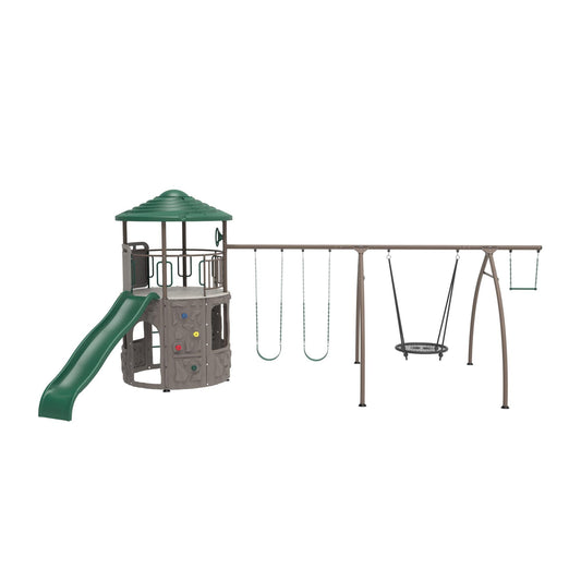 Outdoor Lifetime Adventure Tower Playset with Spider Swing - 91201